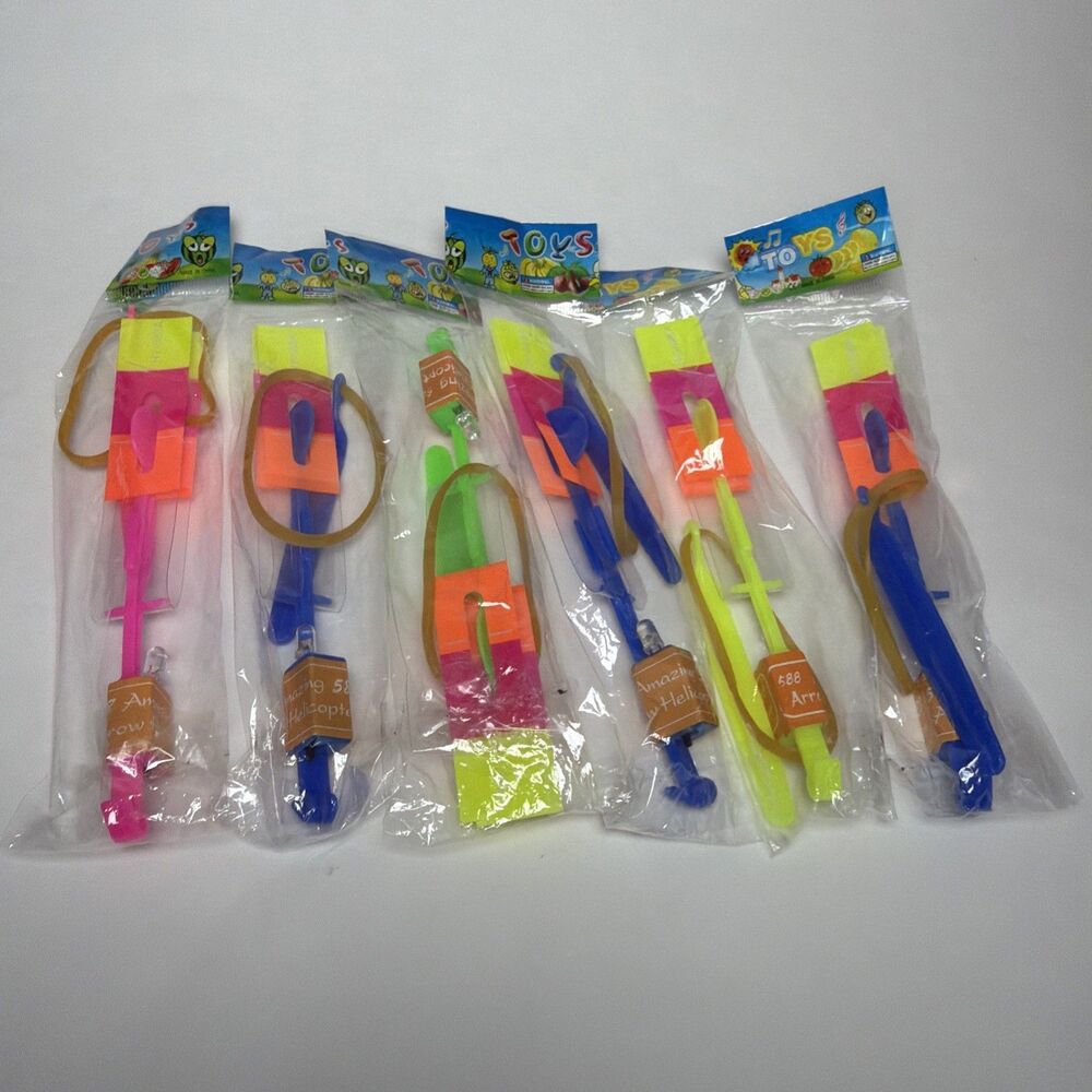 Led Flying Toys for Kids, 6 PCS Light up Slingshot LED Helicopter
